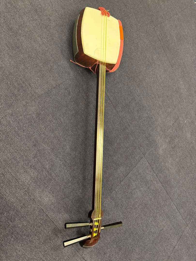 三味線 良品(本体&ケース) 紅木,中棹,地唄,津軽子供用