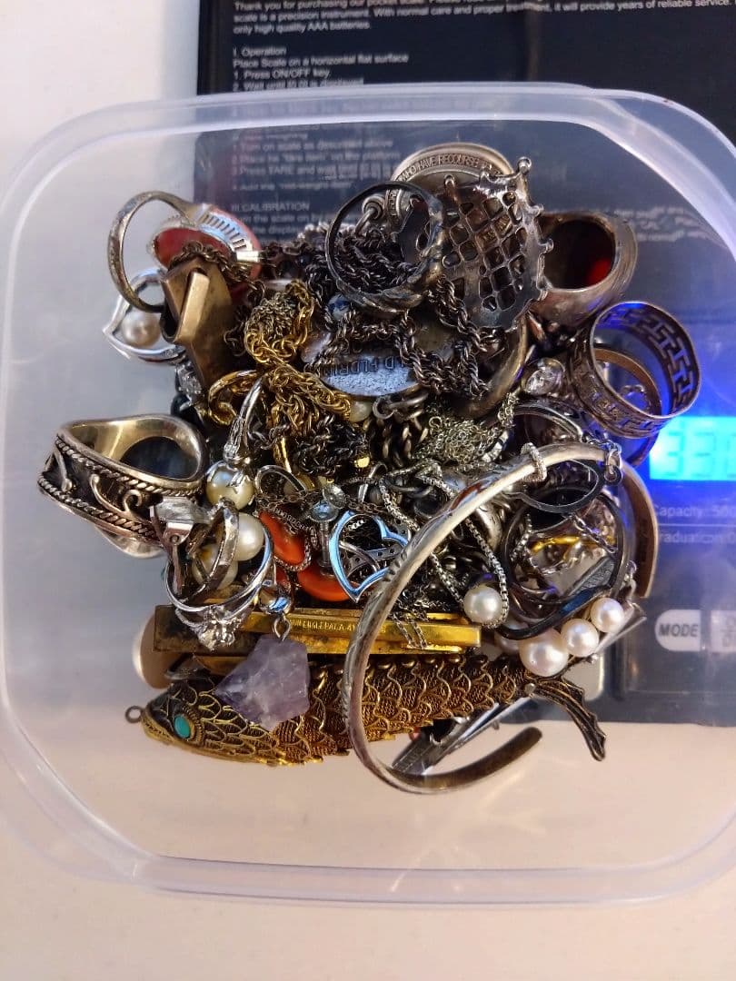 925 silver　多様なデザインのリングセット 330.92g