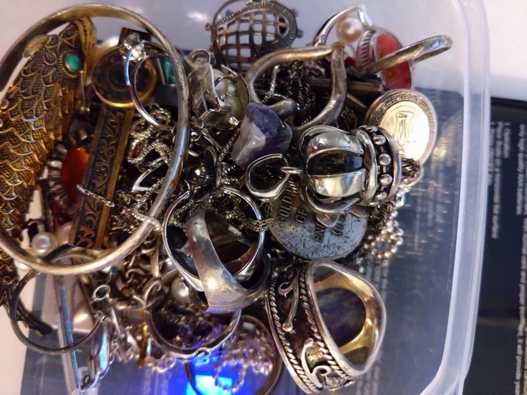 925 silver　多様なデザインのリングセット 330.92g