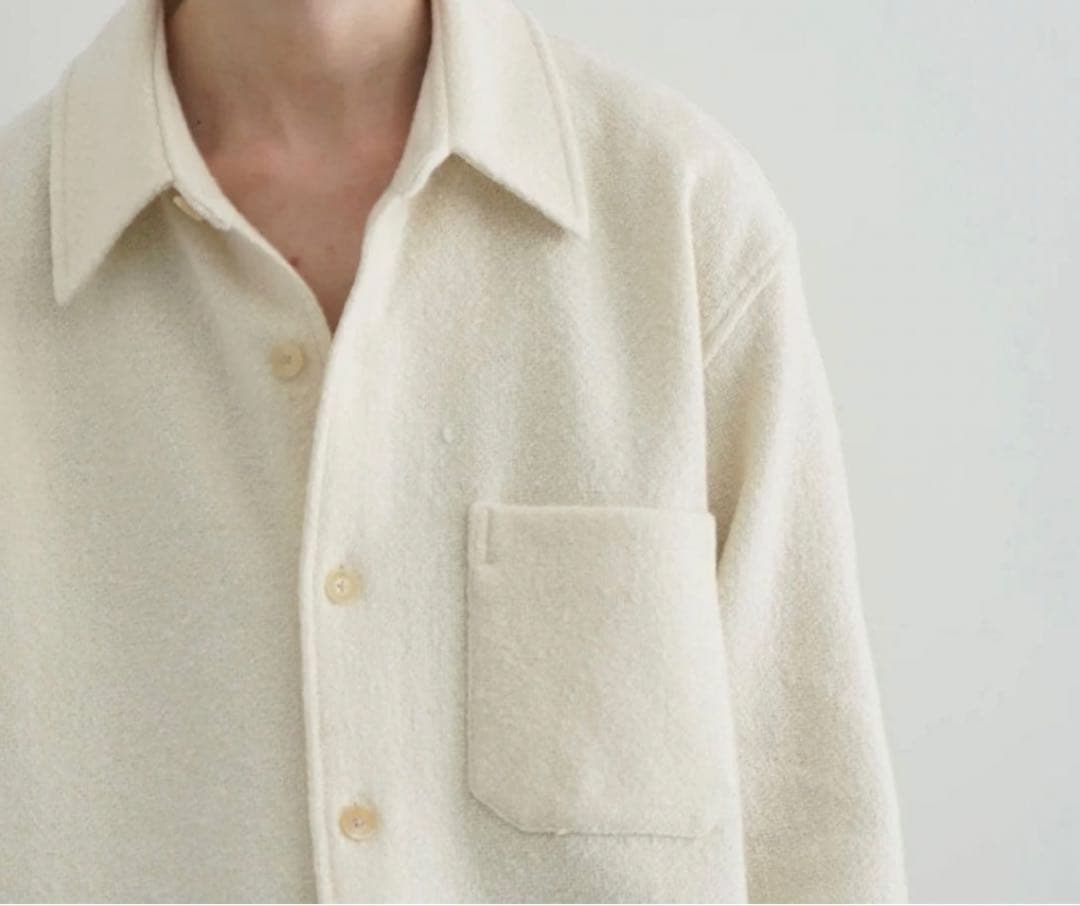 か*い様 AURALEE spun tweed shirt blouso