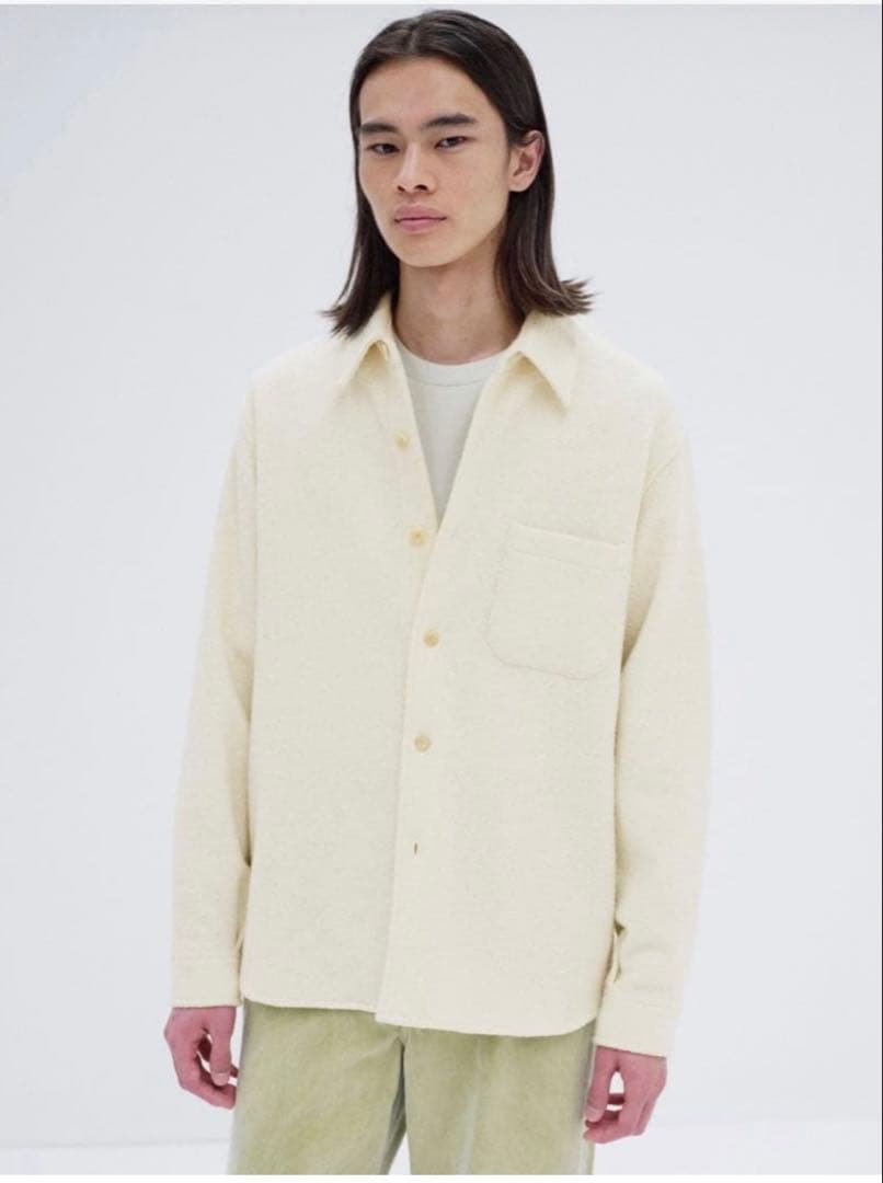 か*い様 AURALEE Homespun tweed shirt blouso - メルカリ