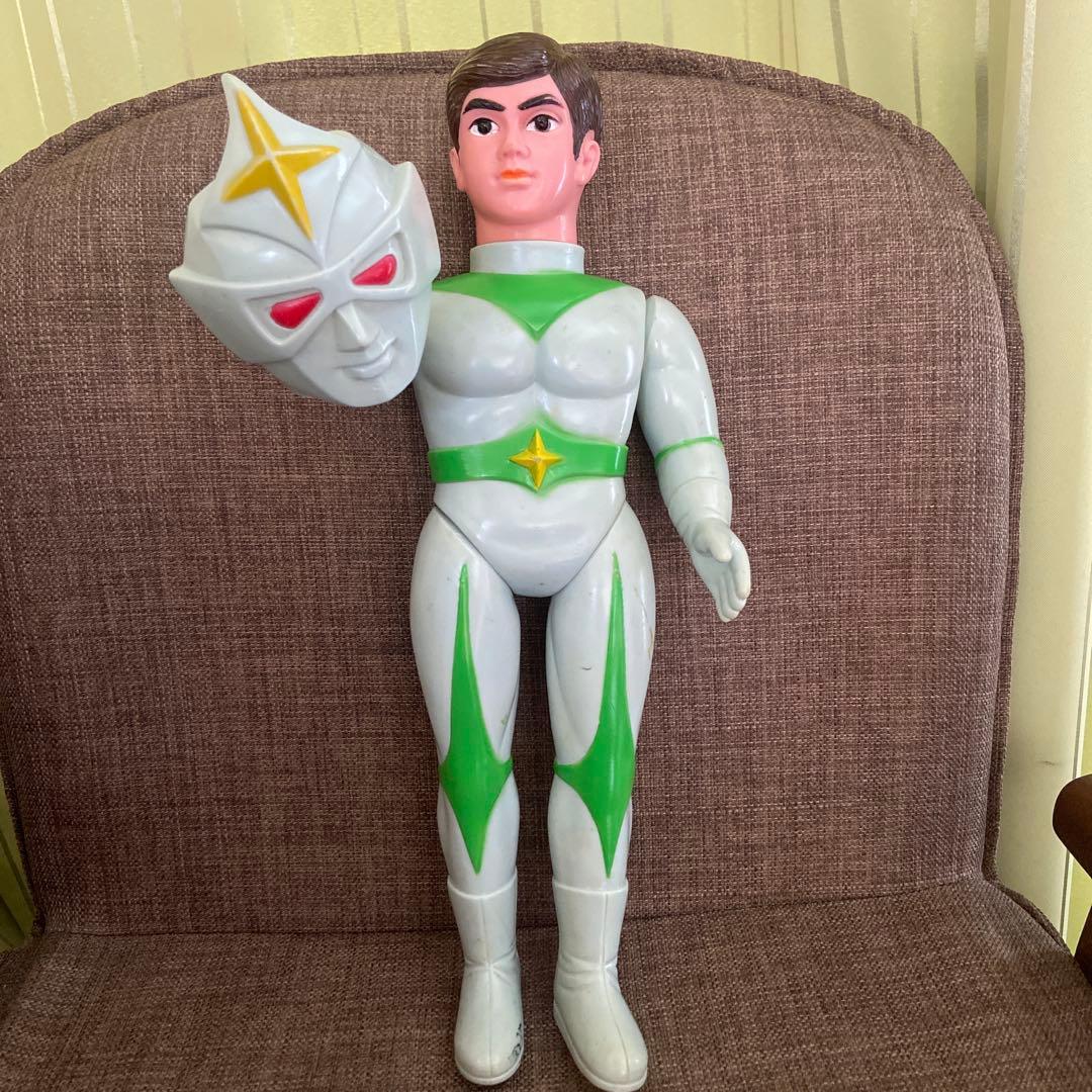 36㎝　【当時物】ブルマァク ミラーマン マスク　面取れ