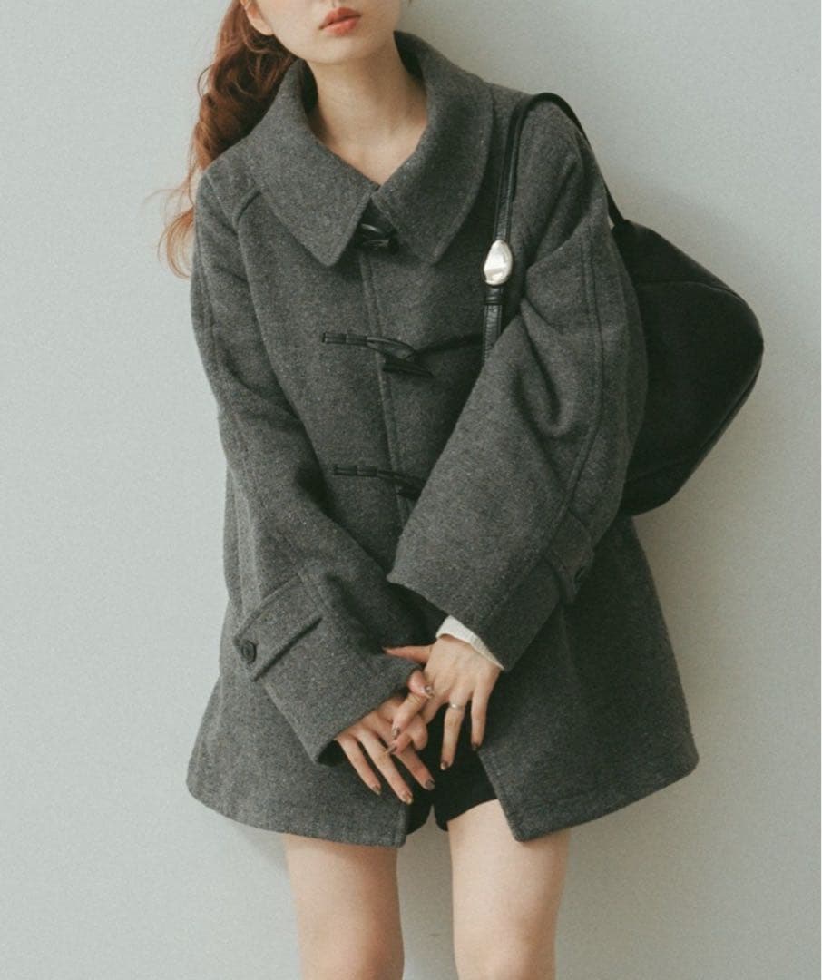 Kastaneダッフルフレアコート