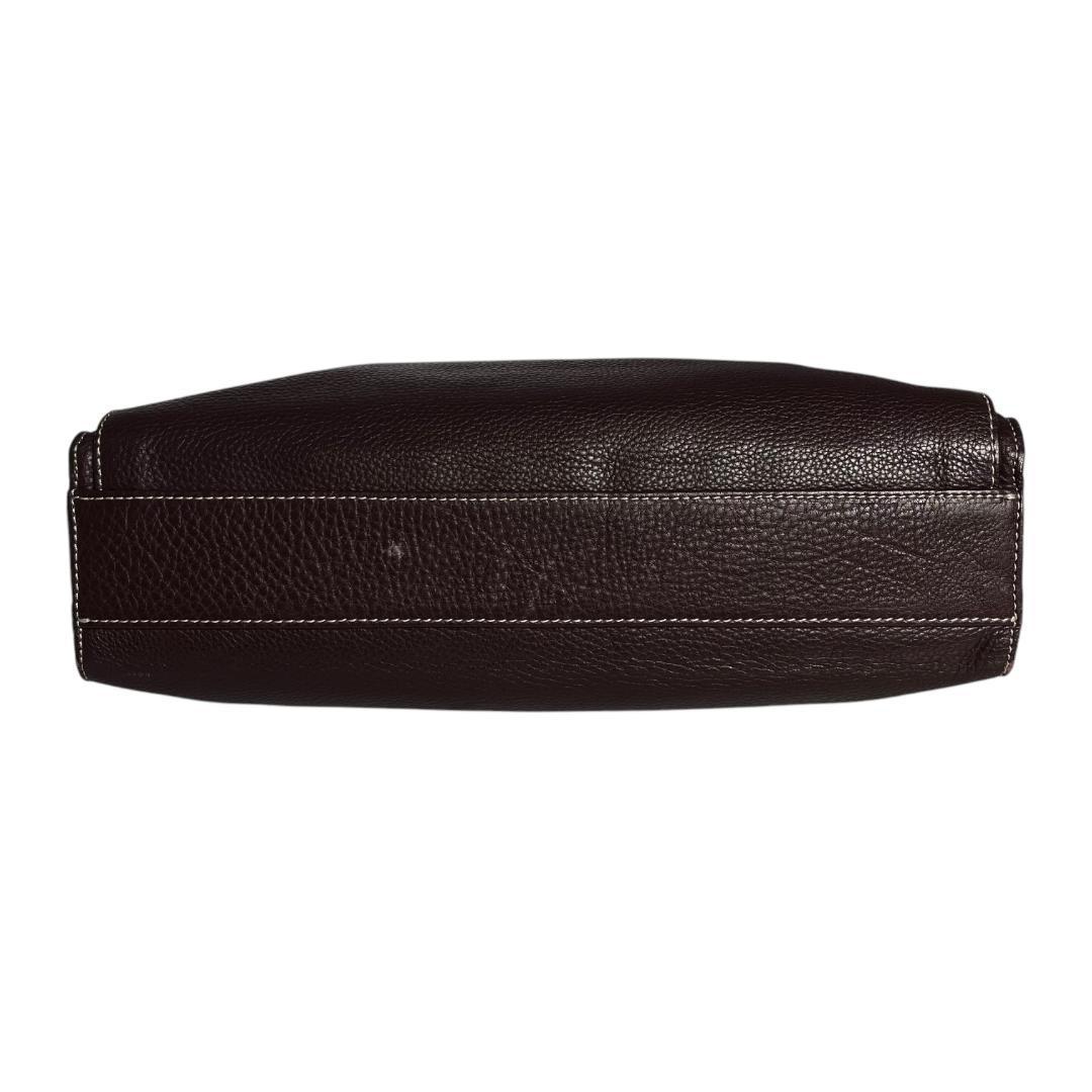 美品ソメスサドル シボ革ショルダーバッグ 斜め掛け A4 ボルドー B0842