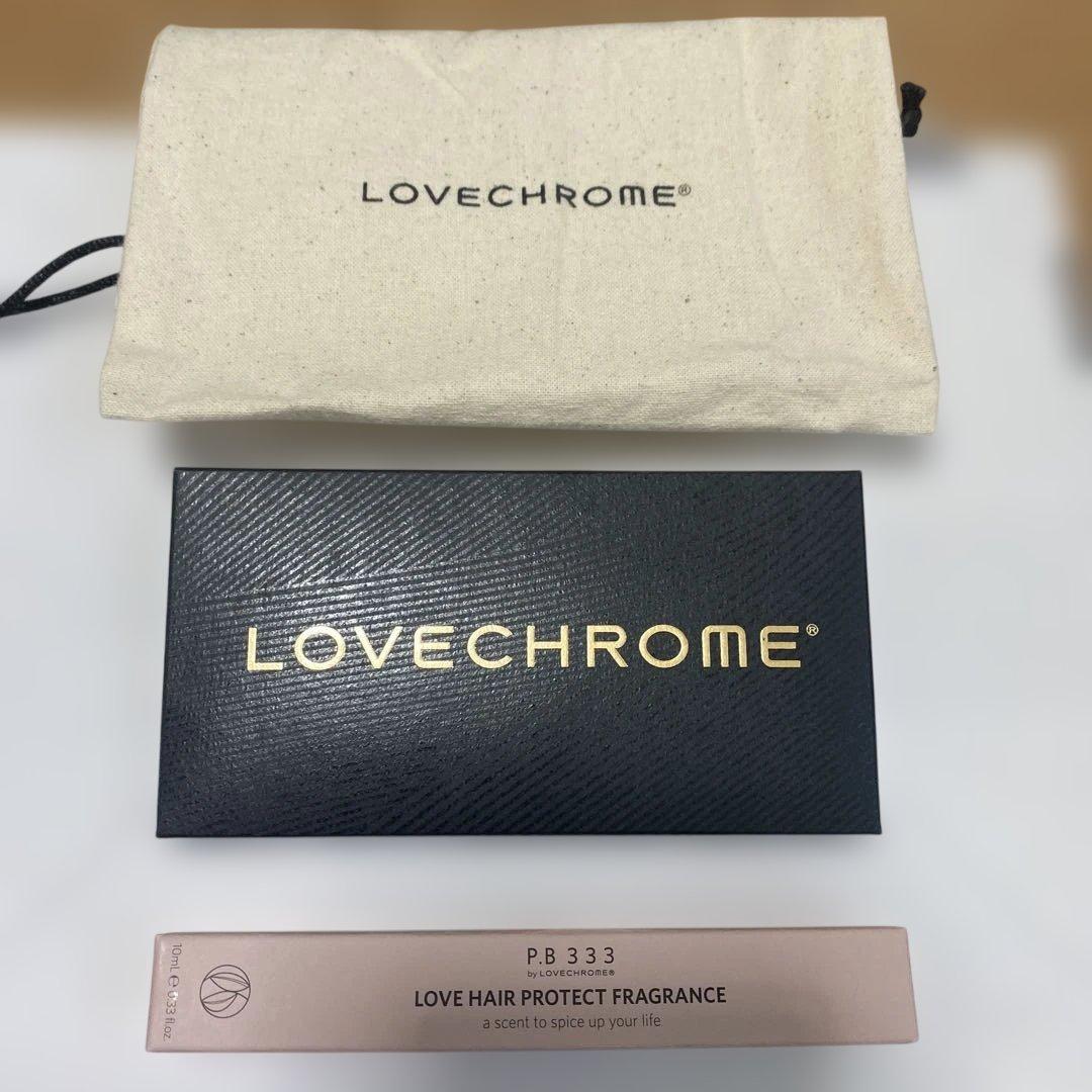 ラブクロム　K24バングスコーム ゴールド＆フレグランス2本　巾着バック付き ラブクロム K24GPバングスコーム ゴールド