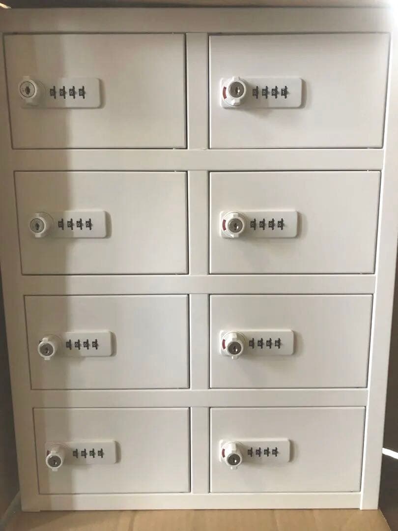 貴重品ロッカー　８人用 楽天市場】貴重品ロッカー 8人用 ダイヤル式 モバイル 完成品 ノート