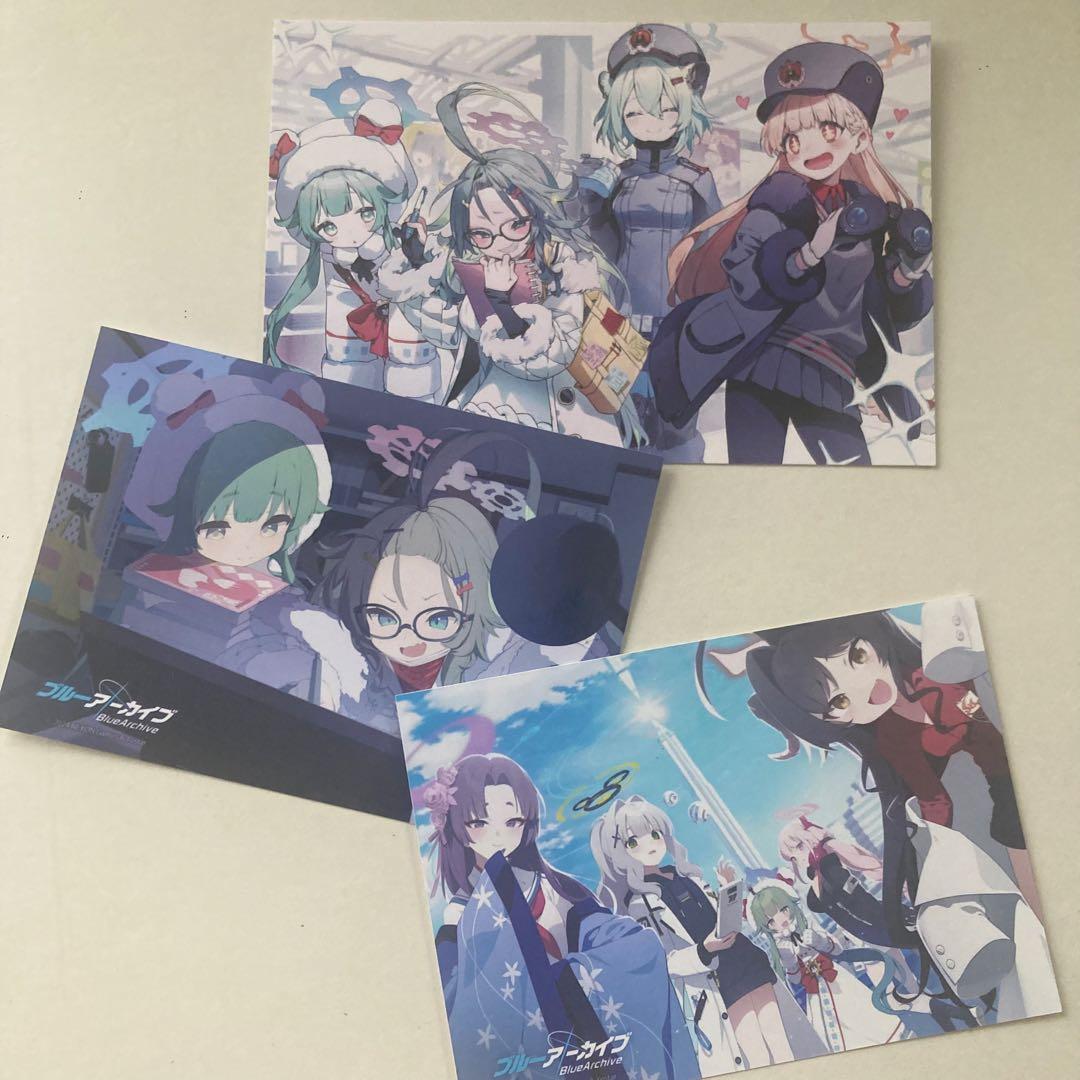 ブルアカふぇす ポストカード ブロマイド モミジ メル ハレ シグレ