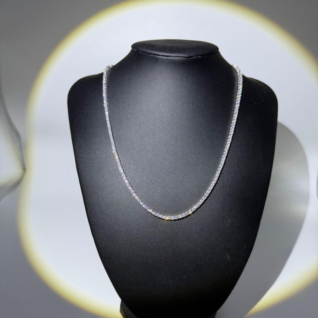 モアサナイト テニスネックレス 2mm 40cm シルバー925 - メルカリ