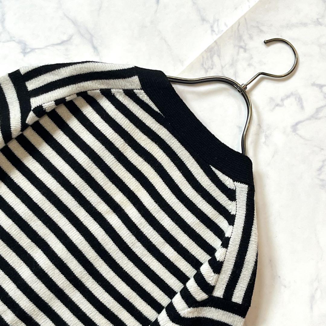 美品 marimekko ウニッコ ボーダー ニットカーディガン ユニセックス