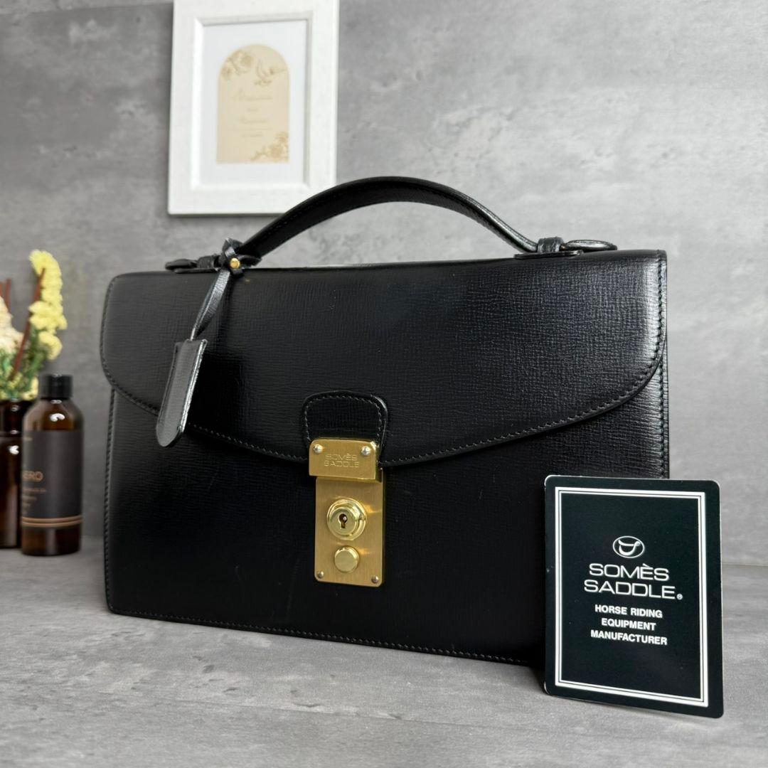 SOMES SADDLE 本革 セカンドバッグ エグゼクティブ ミニダレスバッグ