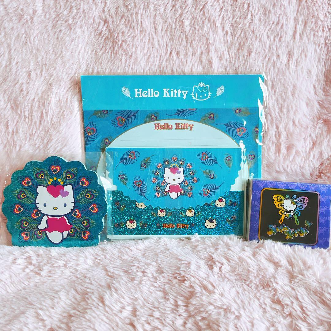 希少レア　ハローキティ　USA 2001 ハートリーフ　レターセット　メモ 希少レア ハローキティ USA 2001 ハートリーフ レターセット メモ