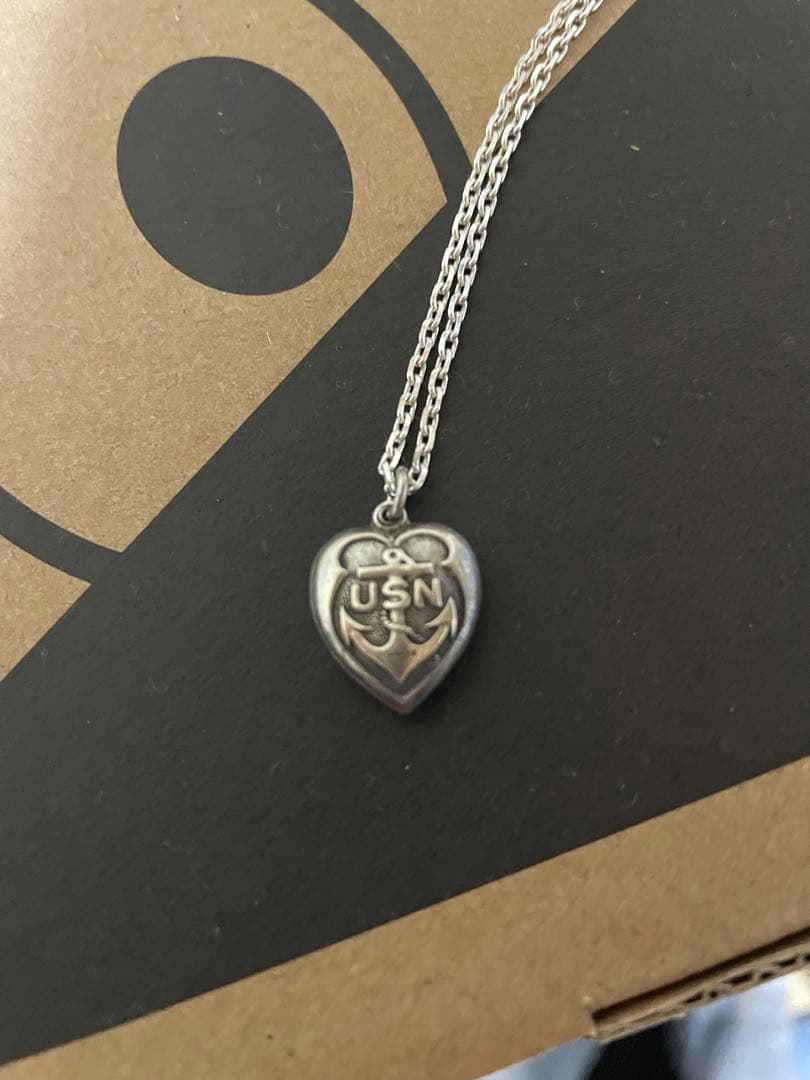 40s　スウィートハートジュエリー　WW2　シルバー チャーム　USN 軍　★