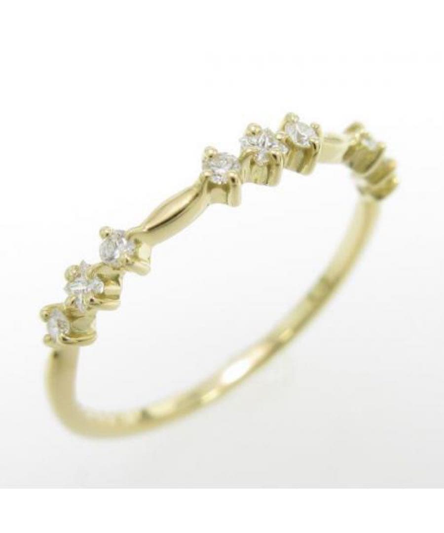 AHKAH NNリング K18YGダイヤ 0.12ct 9号 定価121000円
