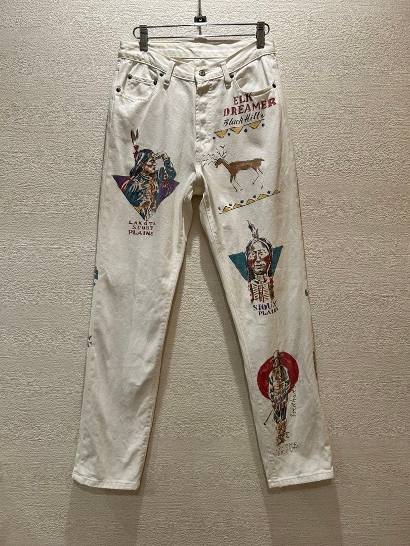 ポロラルフローレンPOLOネイティブプリントパンツUSA製　RRL 80's