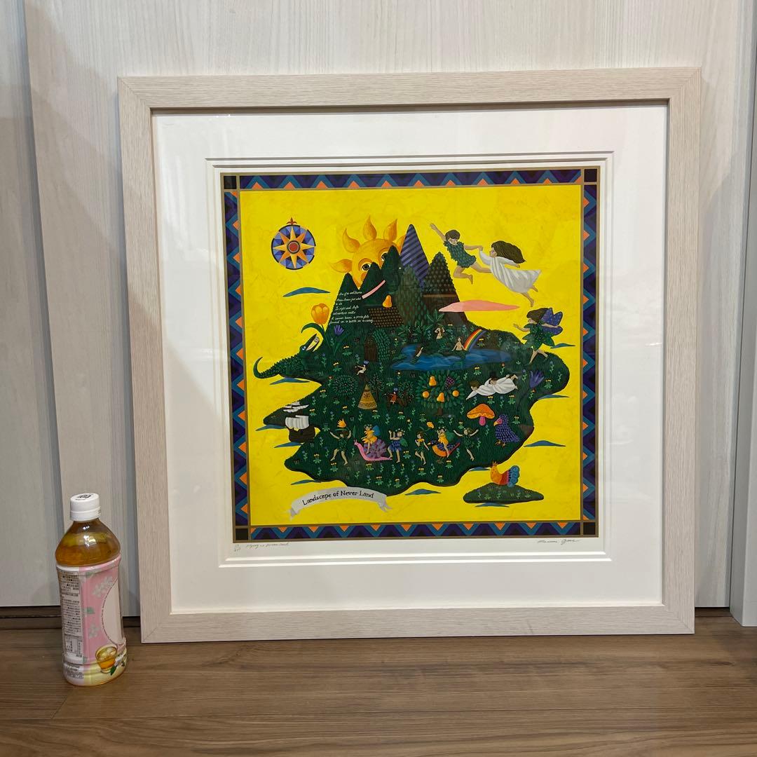 真作保証★大人気 ピーターパン★小澤摩純★大型シルクスクリーン 65×65cm