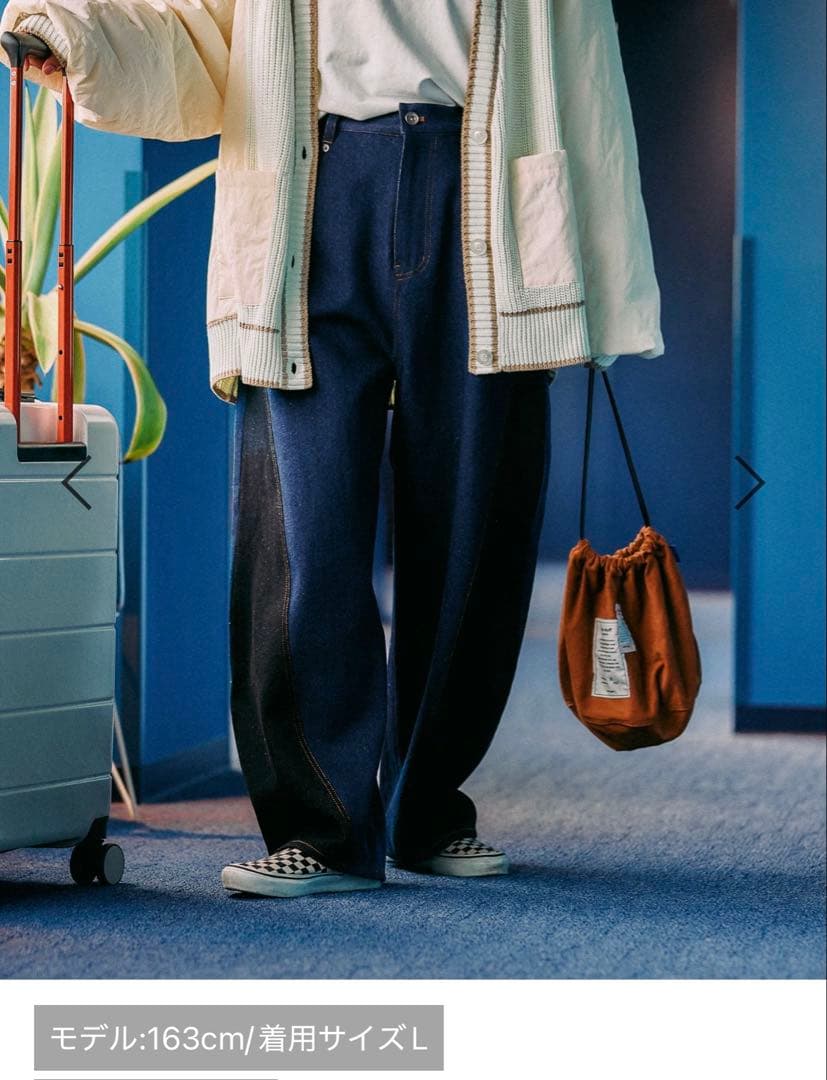 新品 ニコアンド［be with M］ Misayo デニムパンツ Lサイズ