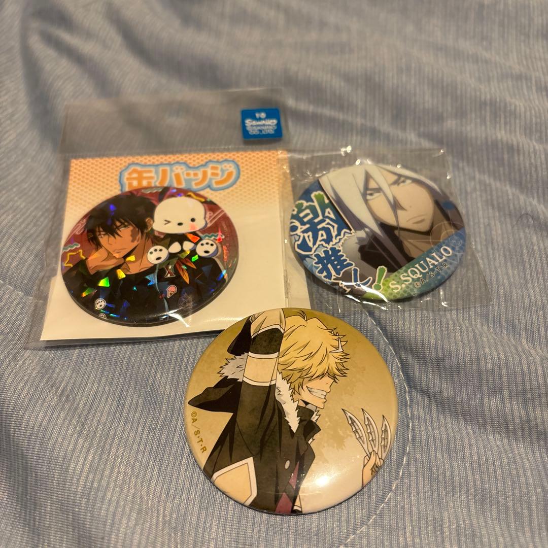 家庭教師ヒットマンREBORNリボーン 缶バッジ XANXUS スクアーロ ベル