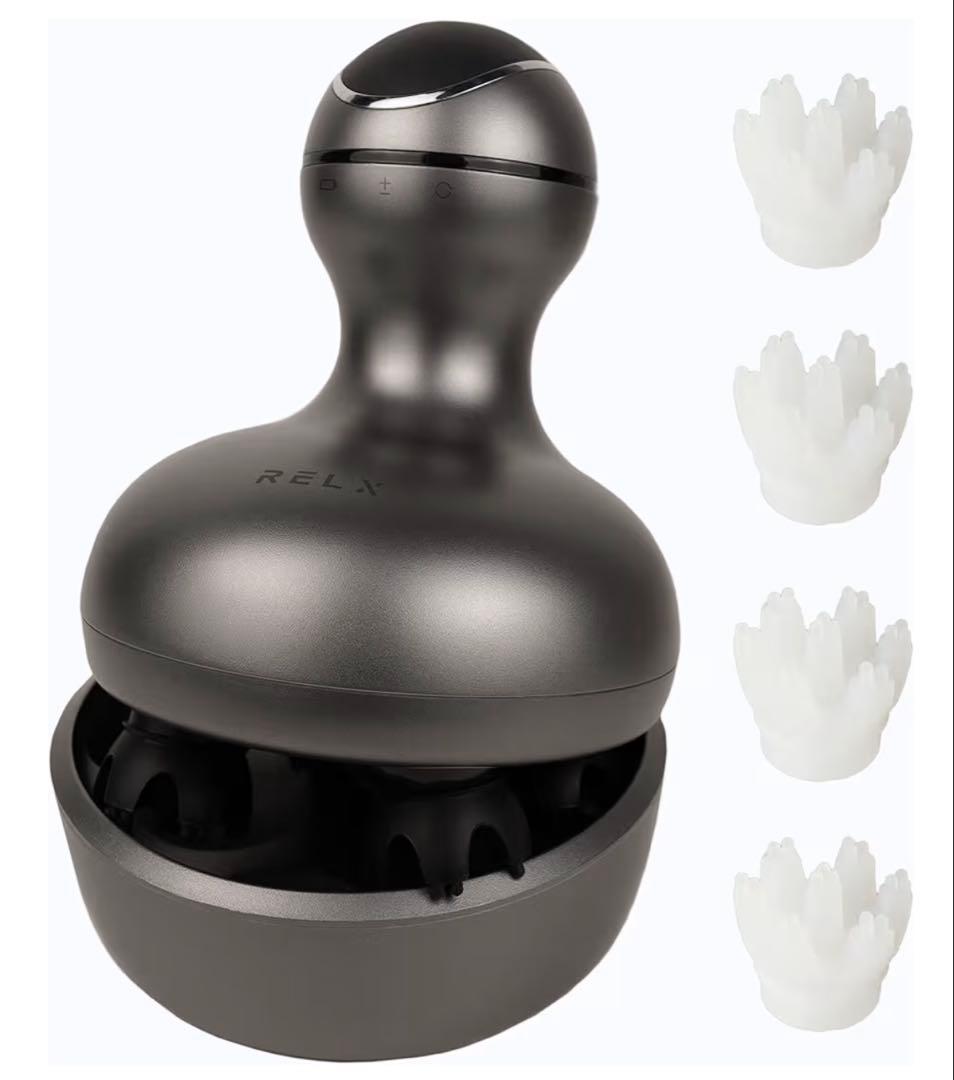 新品未開封】 RELX リラクス ヘッドスパ マッサージ機 ブラック - メルカリ