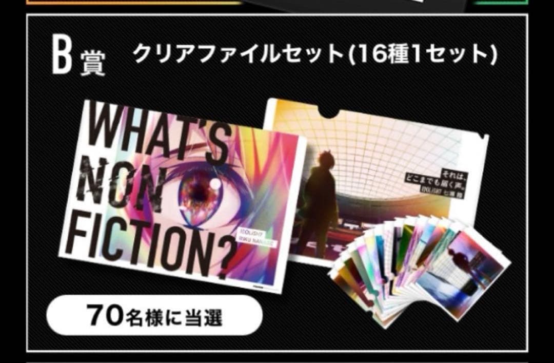アイナナ アイドリッシュセブン RTキャンペーン　B賞　クリアファイル16種