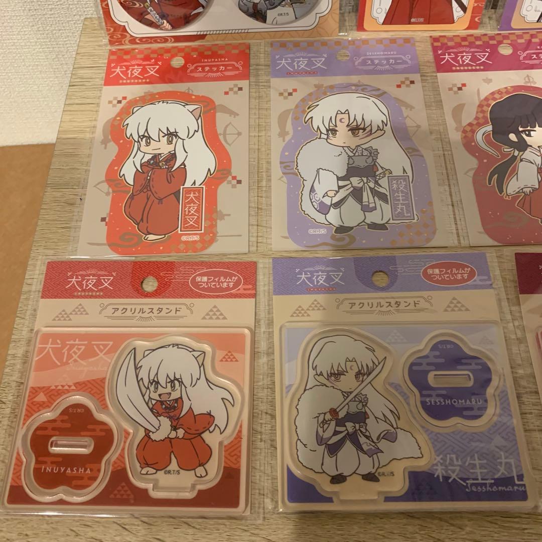 犬夜叉 殺生丸 桔梗 アクリルスタンド ステッカー トレーディング缶