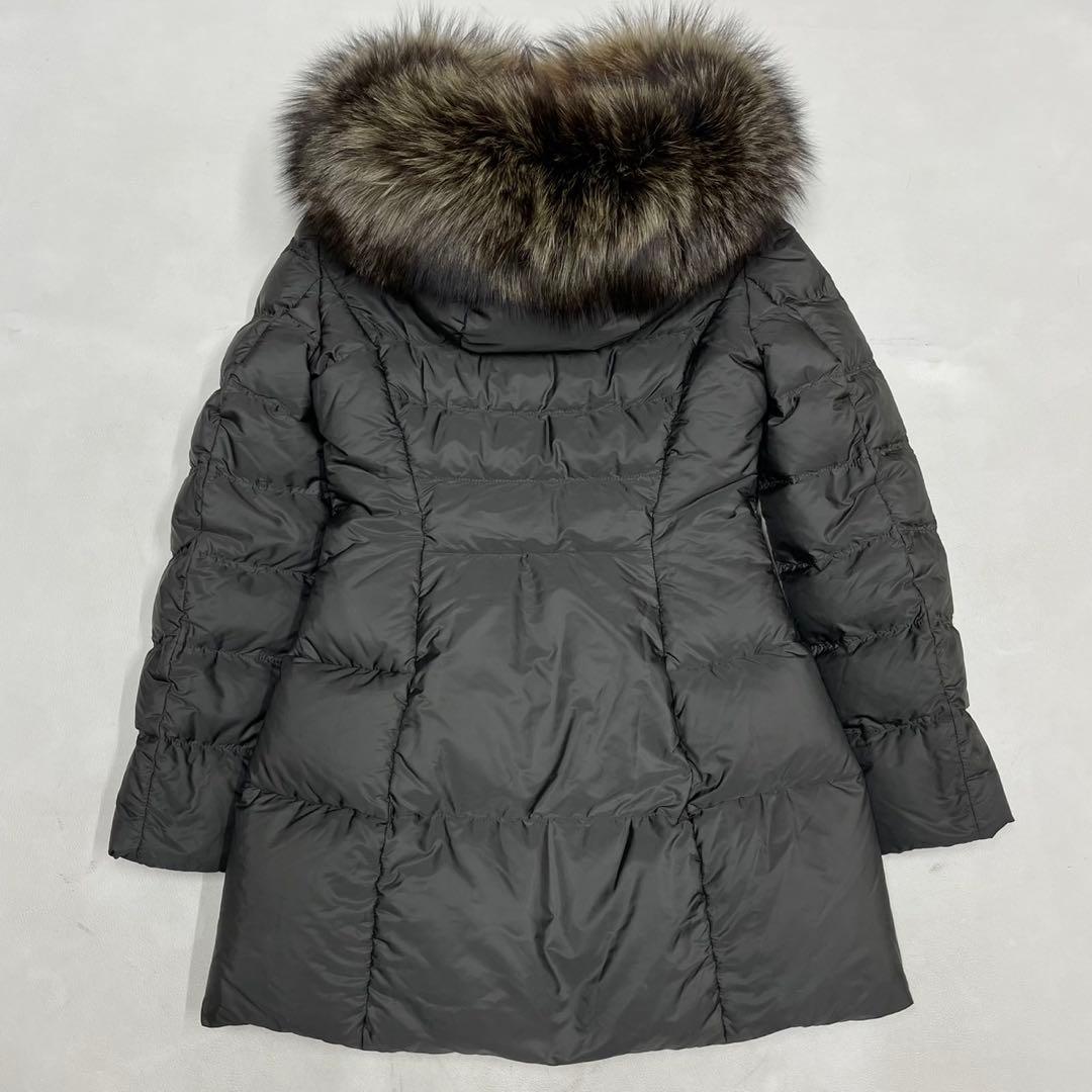 PRADA プラダ ロングダウンコート ファー 290696 グレー - メルカリ