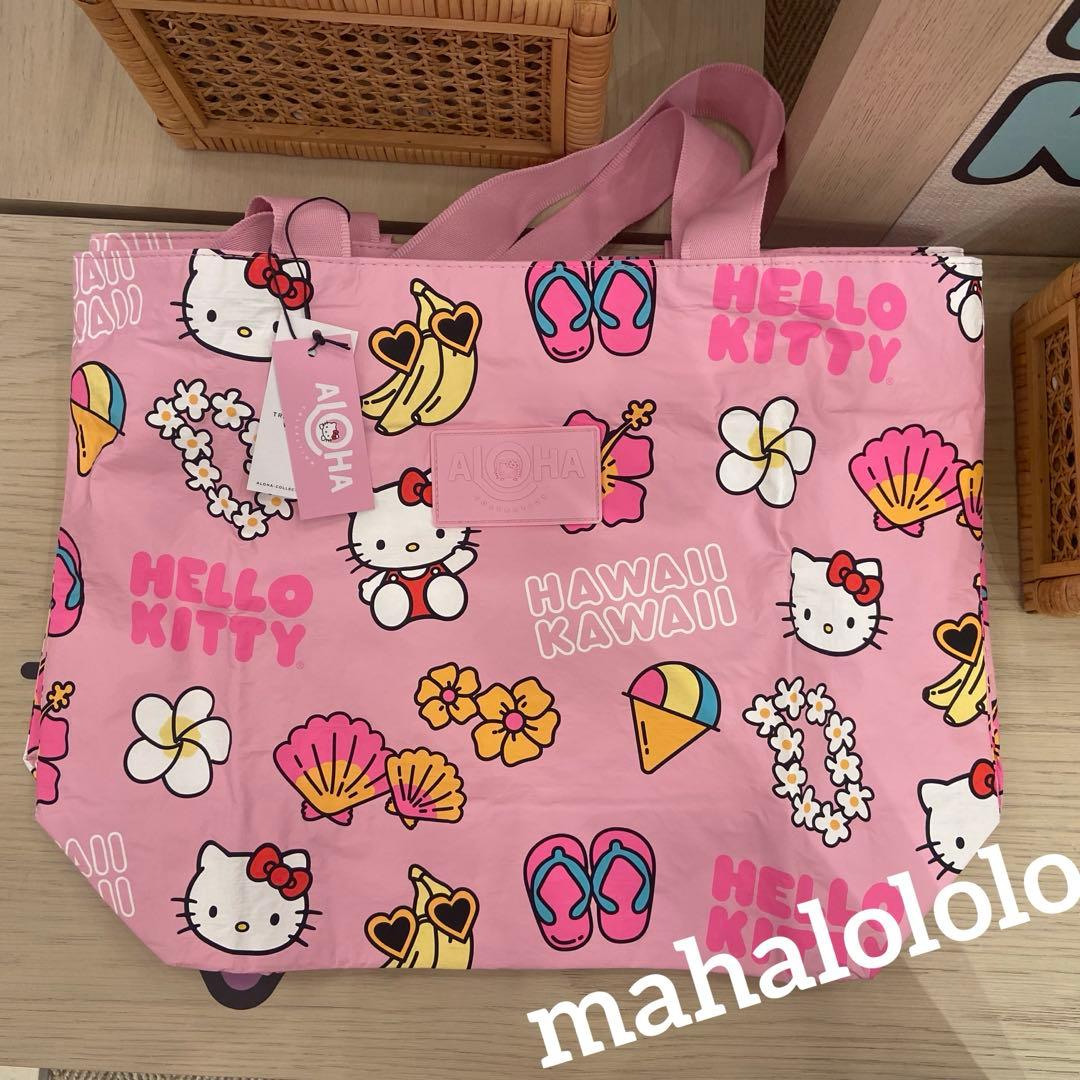 アロハコレクション ハローキティ トートバッグ ピンク - メルカリ