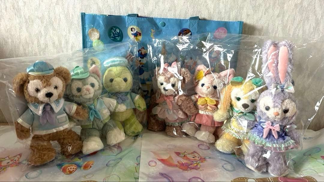 ダッフィー &フレンズ 20周年 ポージープラッシー 7人セット