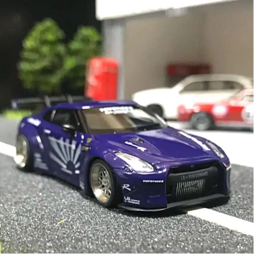 リバティーウォーク 1/64 GTR LB パープル深リム カスタム 観賞用②