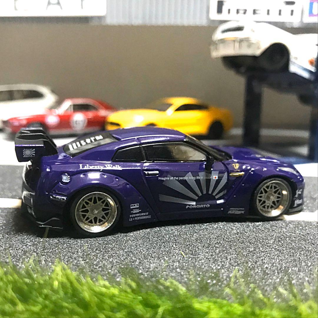 リバティーウォーク 1/64 GTR LB パープル深リム カスタム 観賞用②