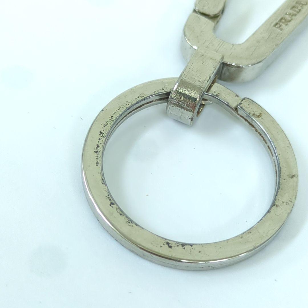 PRADA プラダ カラビナ キーリング キーホルダー シルバーカラー