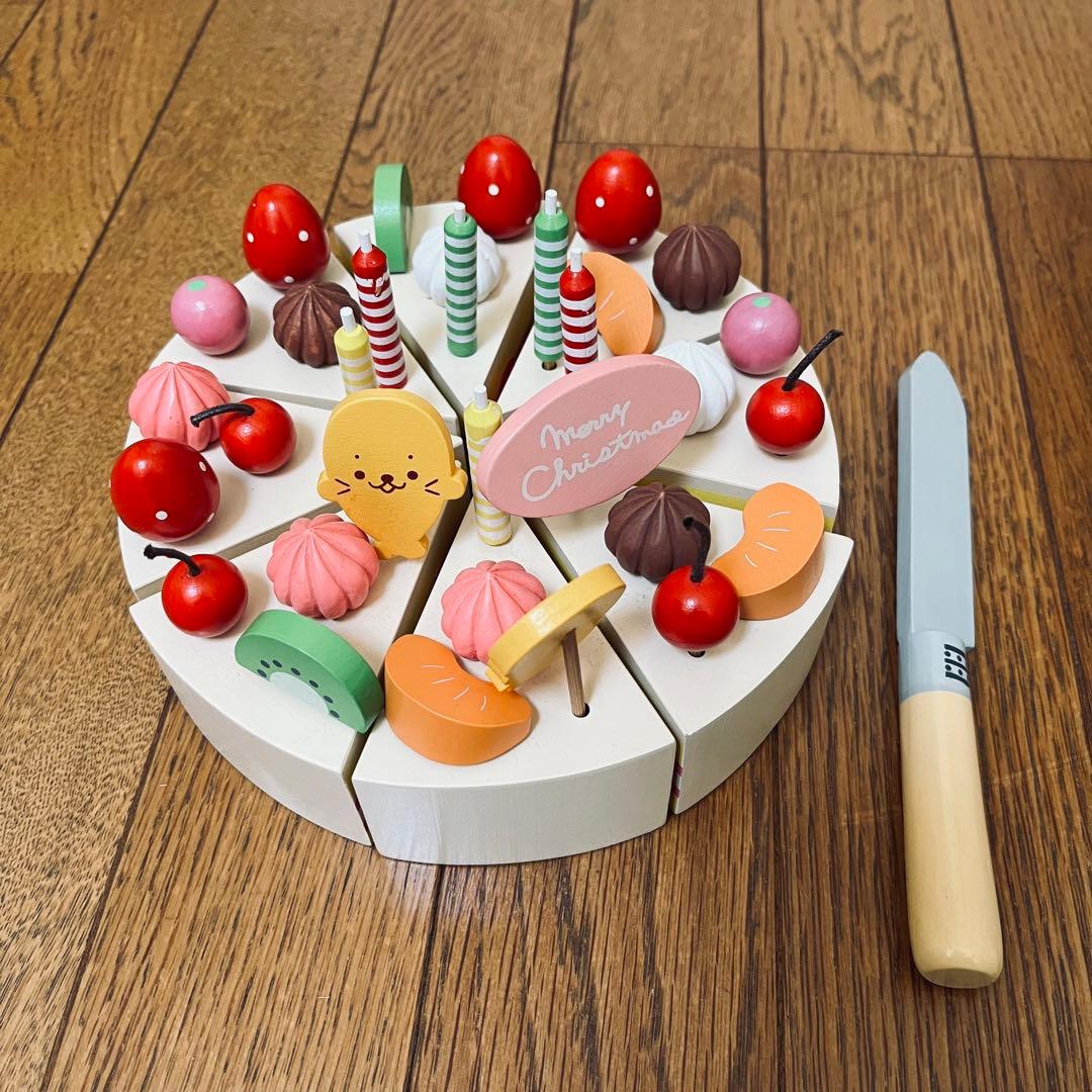 マザーガーデン しろたん 木のデコレーションケーキ 木製玩具 廃盤