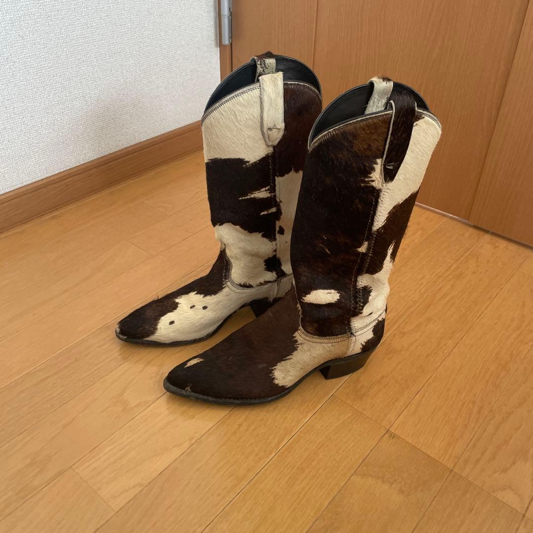 ウエスタンブーツ 牛革 ブラウンホワイト dh2695-01.jpg