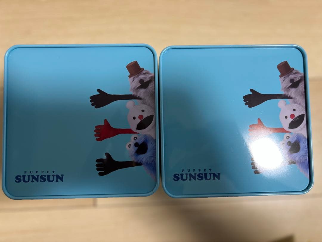 パペットスンスン レトロテレビ缶 フェイスポーチ(スンスン紙袋付