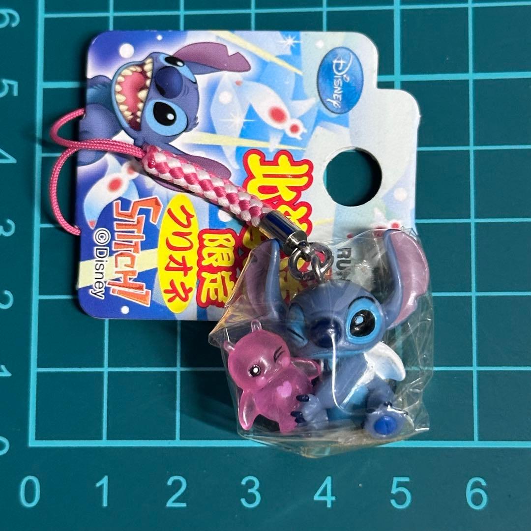 ご当地　北海道　スティッチ　天使　クリオネ　ストラップ　根付　平成レトロ