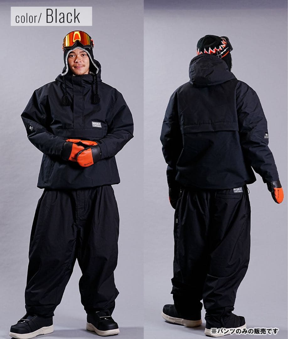 REPUBLIC スノーボードパンツ 黒　Ｌ REPUBLIC リパブリック PT DOUBLE KNEE スノーボード ウェア パンツ