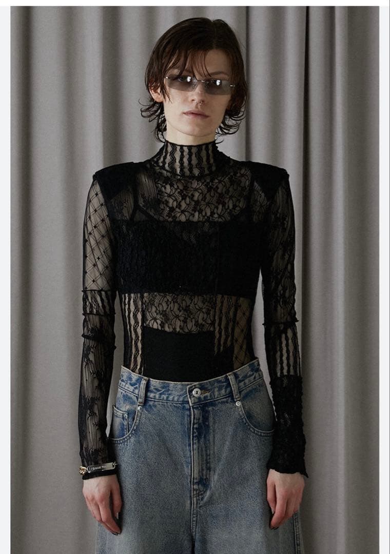 トップス prank project lace bodysuit