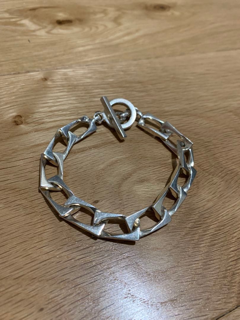 old gucci ヴィンテージ　シルバー925 ブレスレット　スクエア