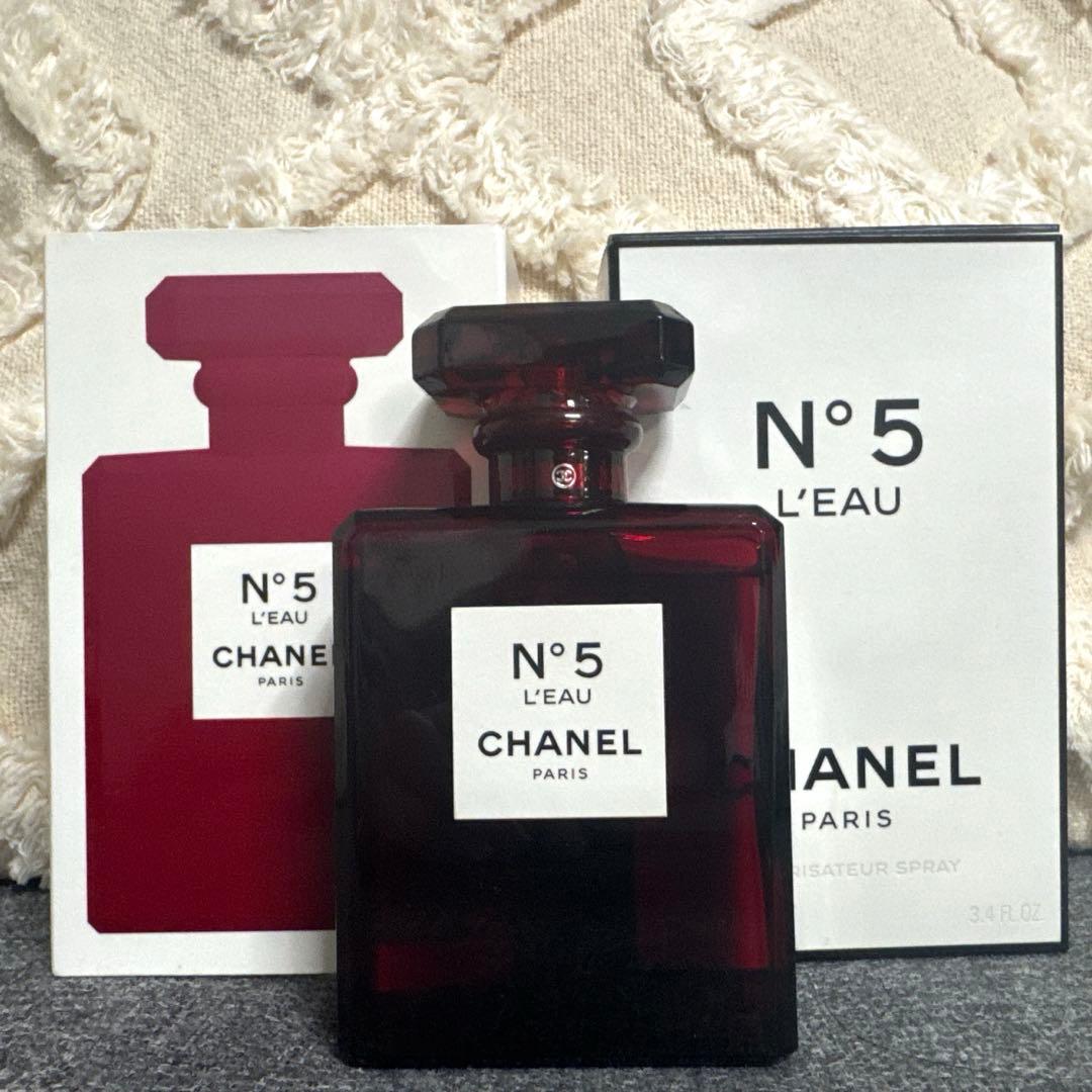 CHANEL L’EAU 香水　限定品　100ml 赤ボトル