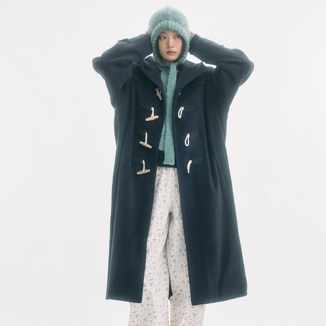 FEKETE】ハイフードロングダッフルコート ネイビー Mサイズ - メルカリ