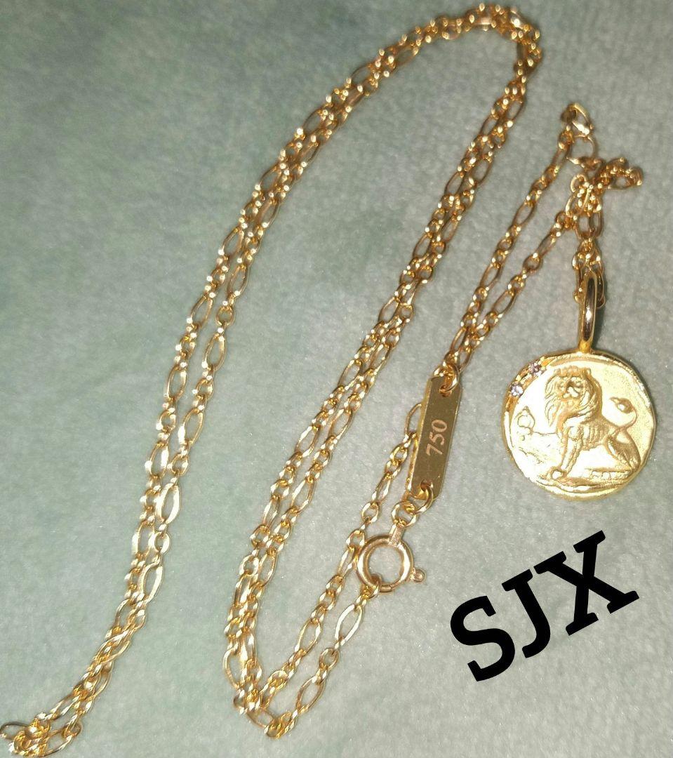 SJX 18K ゴールドネックレス