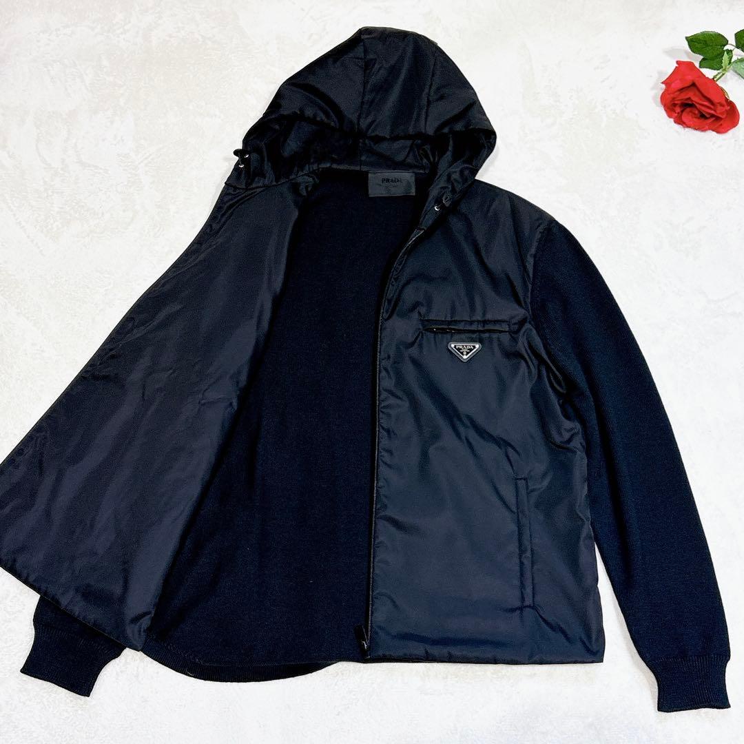 新品同様✨　PRADA ナイロン　ジャケット トライアングルプレート ブルゾン