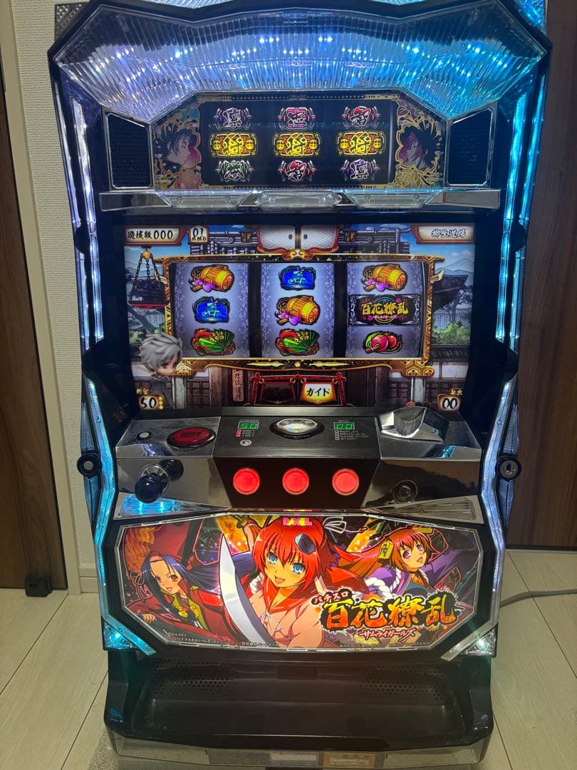 5号機　百花繚乱サムライガールズ　スロット　リールストッパー付き 百花繚乱サムライガールズ 2015 スロット実機 買取致しました｜愛品館
