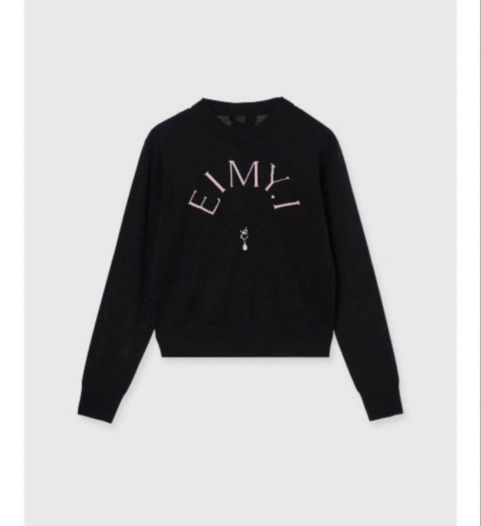 EIMY ロゴニットプルオーバー ブラック