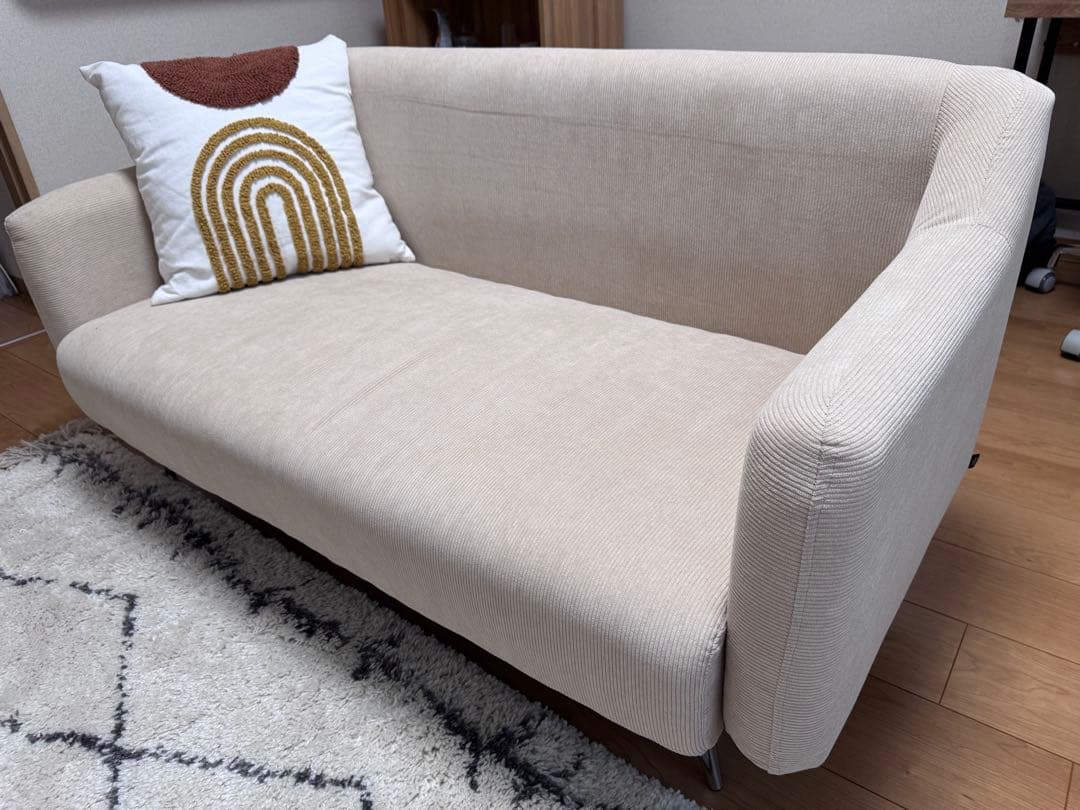 【美品】 LOWYA ロウヤ 2人掛けソファ　ベージュ