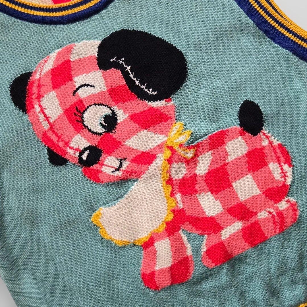 ヴィヴィアンウエストウッド ドッグ柄 犬 チェック ニット ベスト