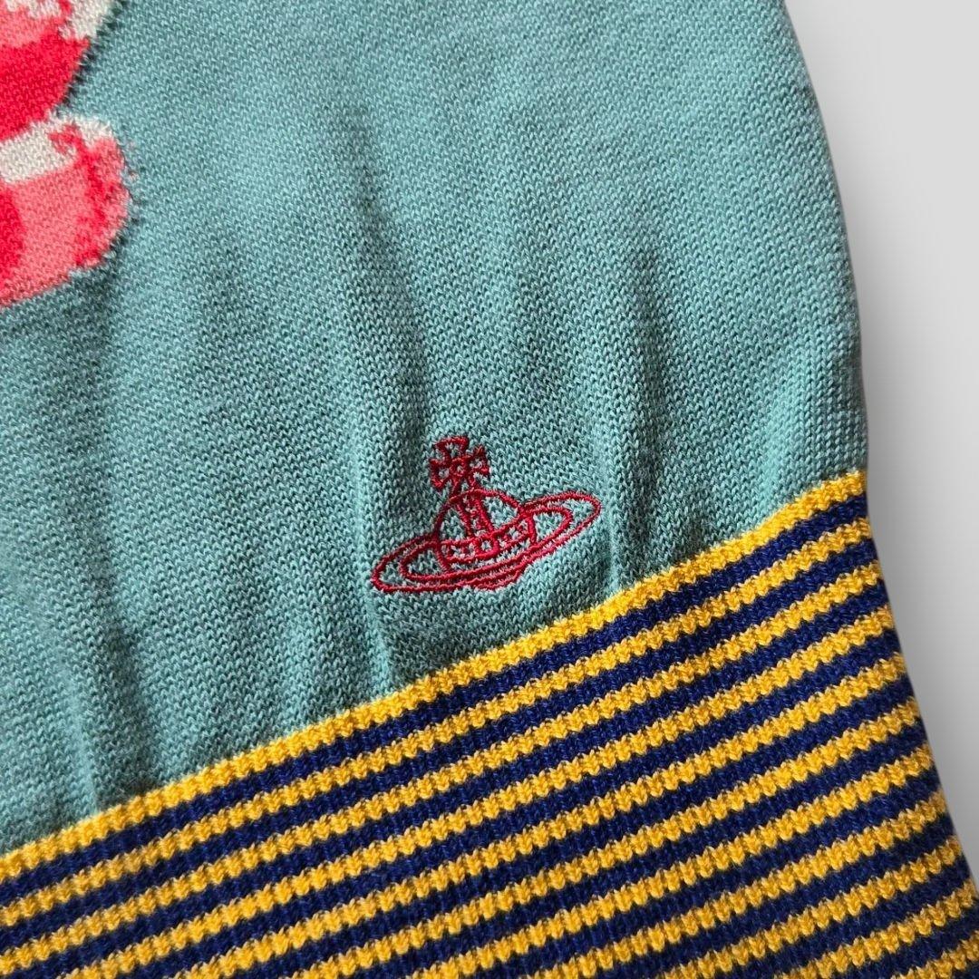 ヴィヴィアンウエストウッド ドッグ柄 犬 チェック ニット ベスト