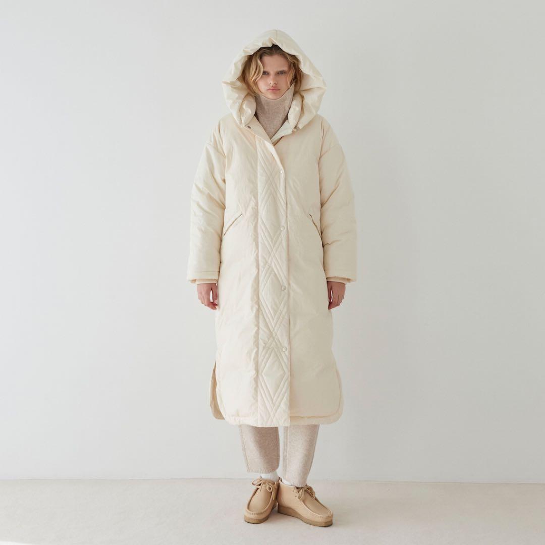 searoomlynn Back tuckフードロングダウンコート ダウン90% - メルカリ