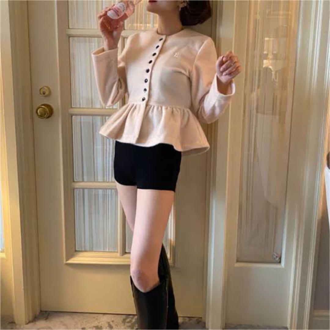 bibiy】ペプラムカーディガン - メルカリ