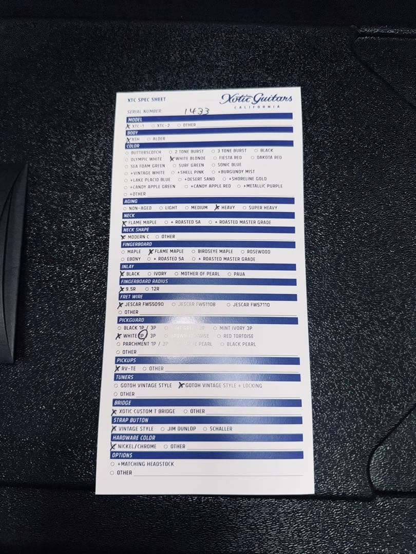 ギター Xotic XTC-1 Heavy Aged -White Blonde-