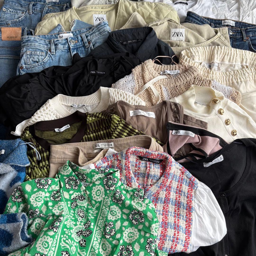 ZARA ザラ 25点まとめ売り セット セット売り デニム ニット ZARA - ZARA デニム TRF コルセット トップス ブルー M ビスチェの通販